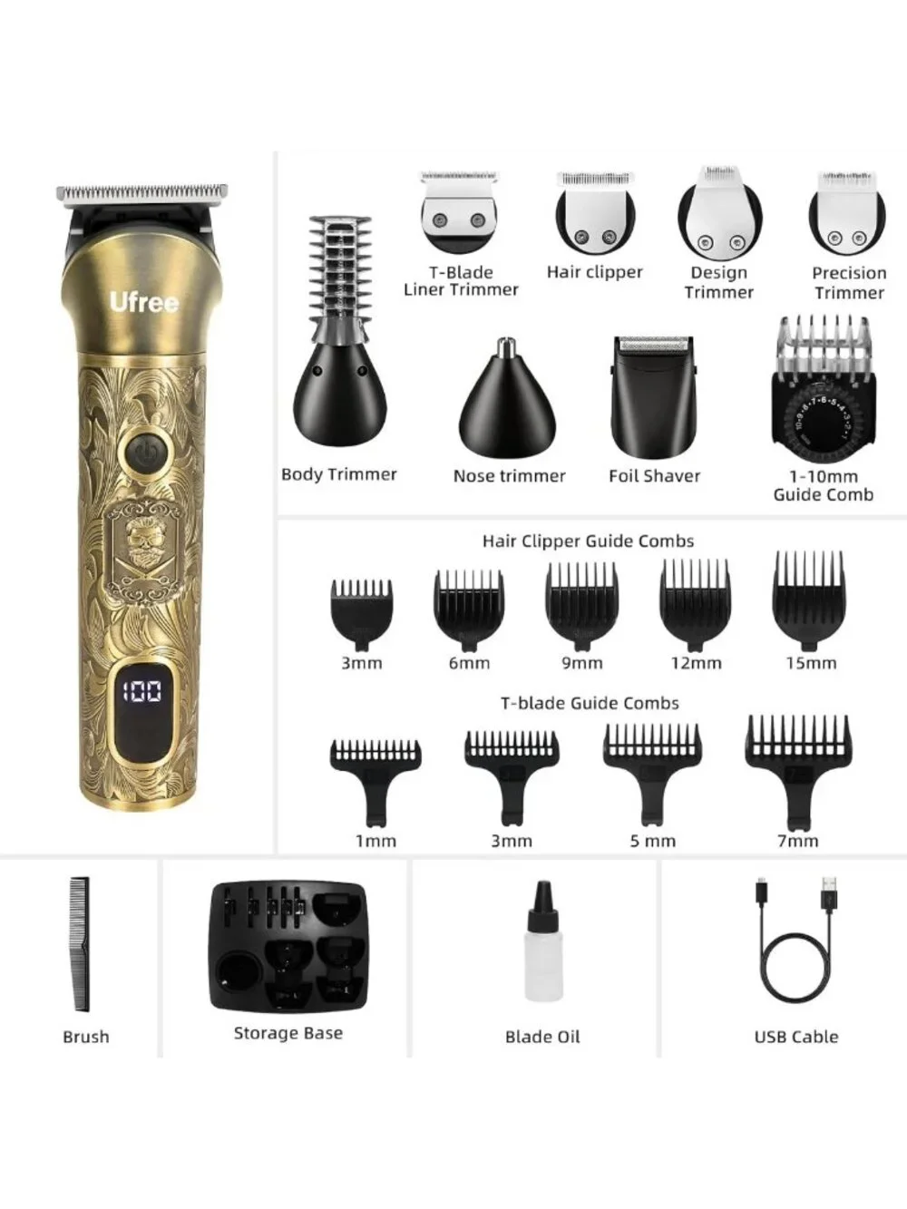 Professional Electric Beard Trimmer & Shaver for Men - Perfect Gift Idea!